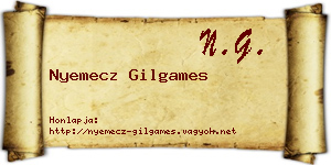 Nyemecz Gilgames névjegykártya
